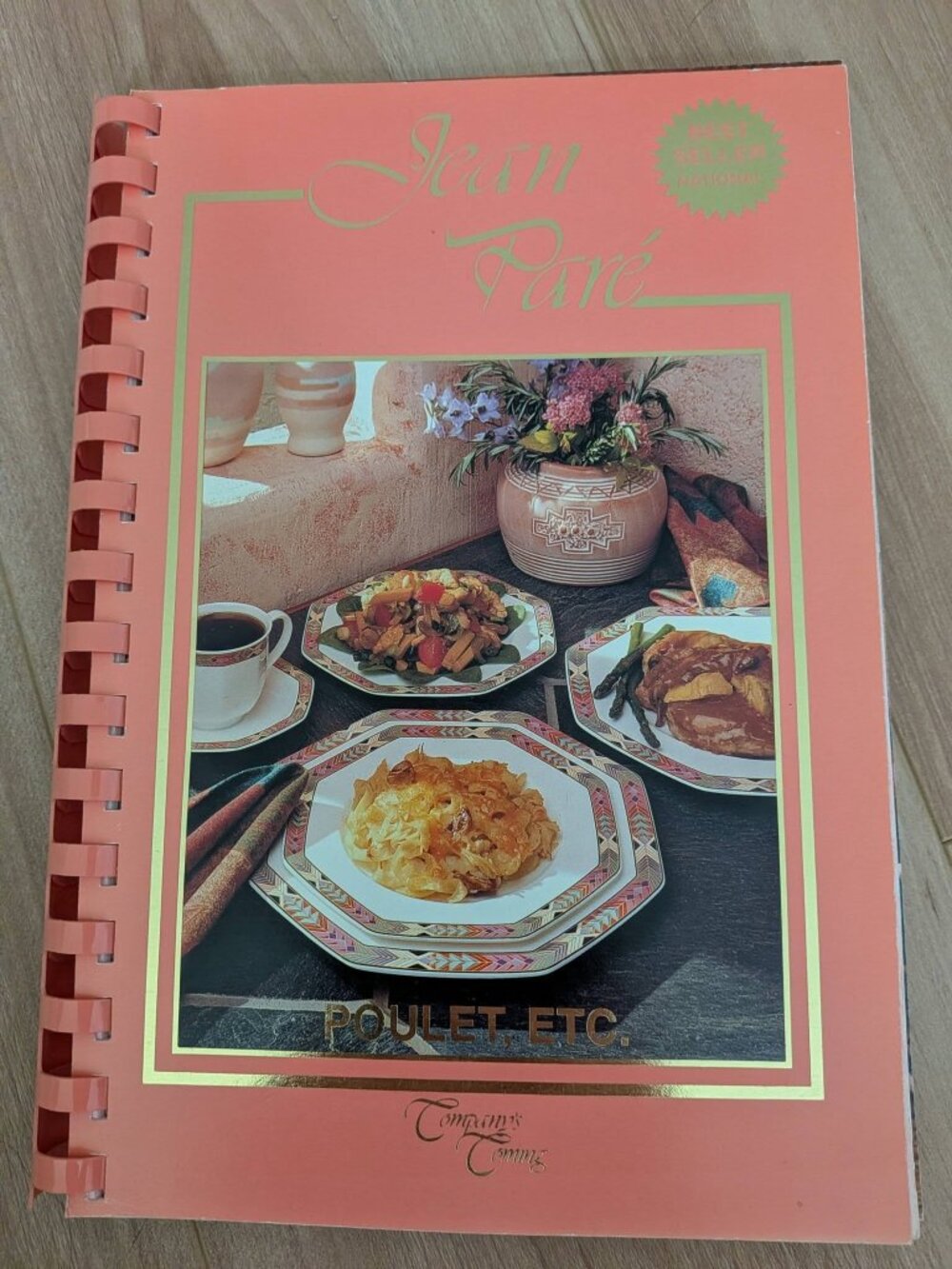 Vintage recipe book in French